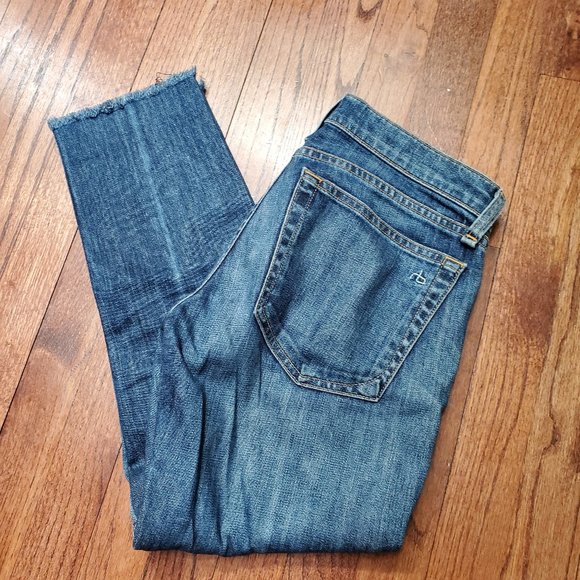 rag & bone Jeans Rag Bone Dre Raw Hem Cuff Boyfriend Jeans Keiko